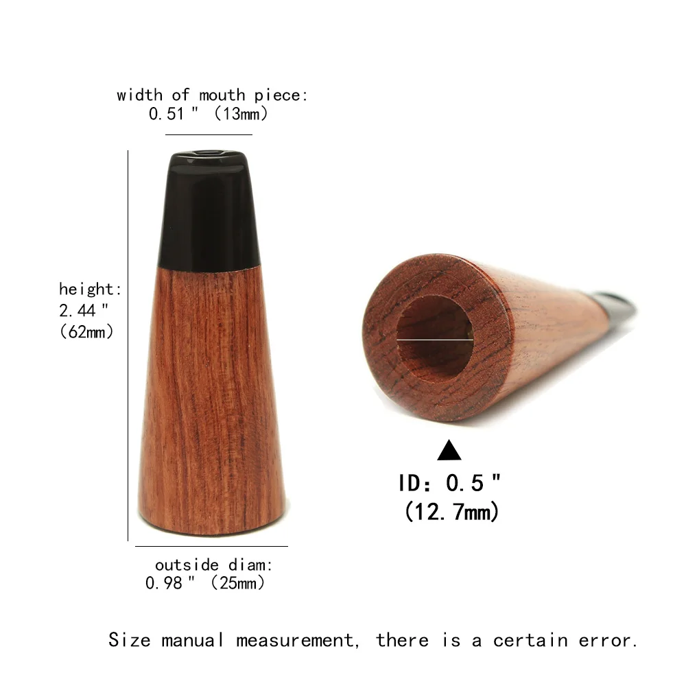 RU-1 шт ручной работы деревянная сигарная трубка 3 мм металлический фильтр курительные трубы трубка сигары держатель для мундштука be0150 - Цвет: be0150-32gauge