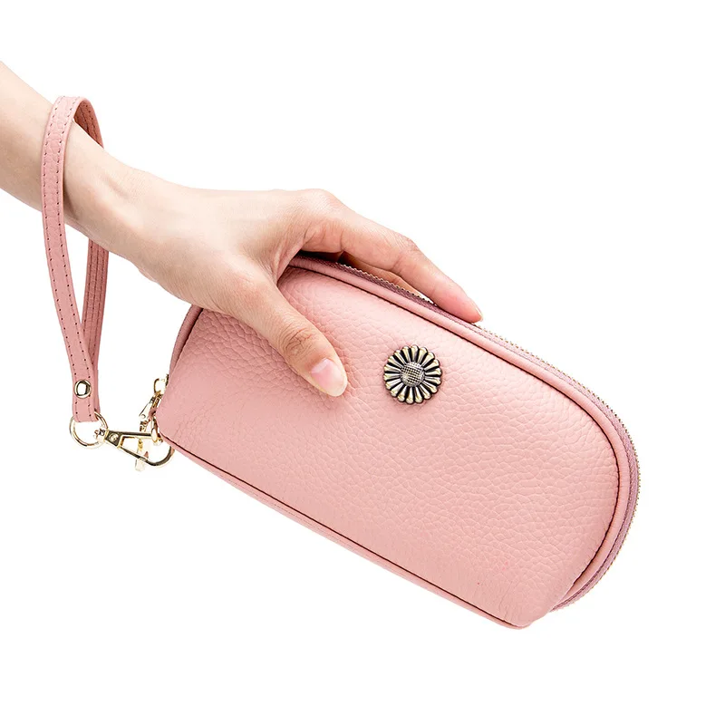 

Clutch Bag Women's Bag Wrist Genuine Leather Korean-style Fashion Full-grain Leather Women's 2019 New Style Large-Volume Carryin