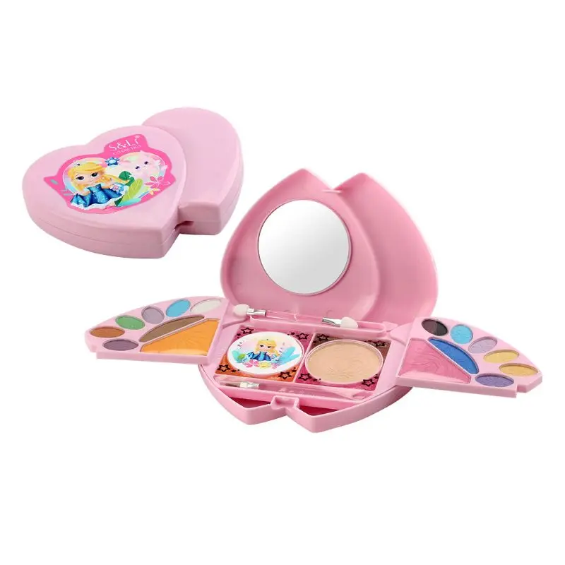

Heart Shape Girl Beauty Carrying Box Toy with Mirror Pink Children Beauty Girls Makeup Toy