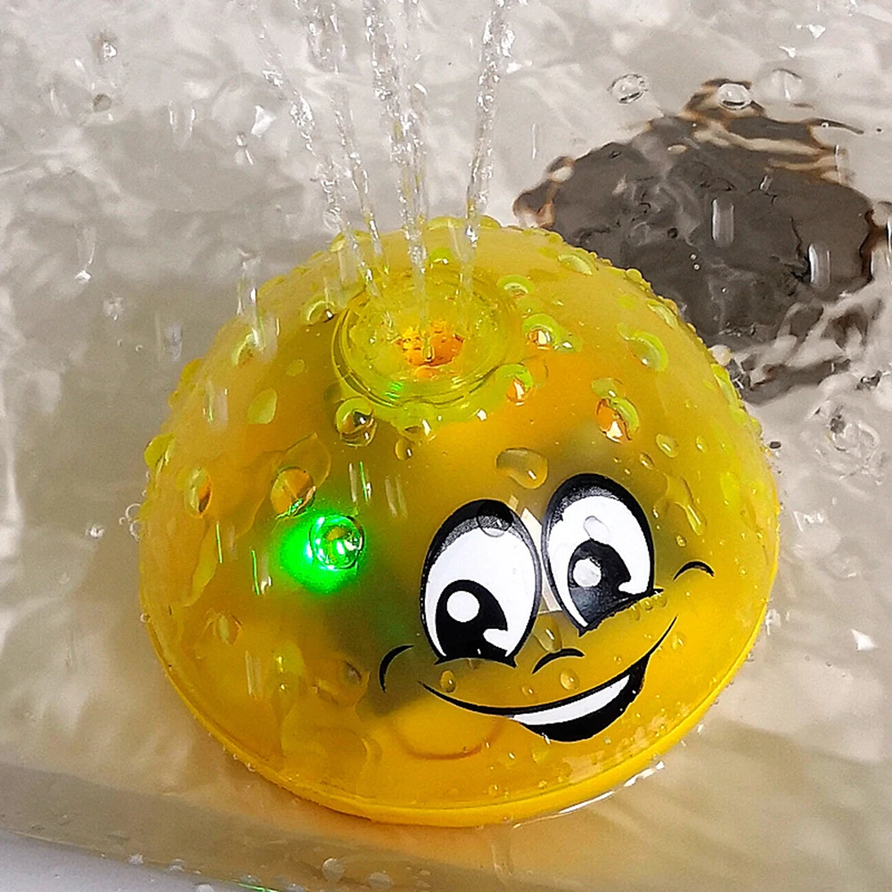 Drôle infantile bain jouets bébé électrique Induction boule d'arrosage avec musique légère enfants eau jouer balle bain jouet interactif