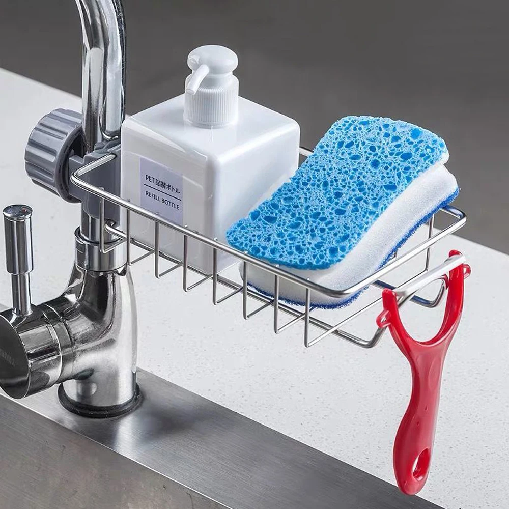 Сливная стойка для кухонной раковины из нержавеющей стали смеситель хранения
