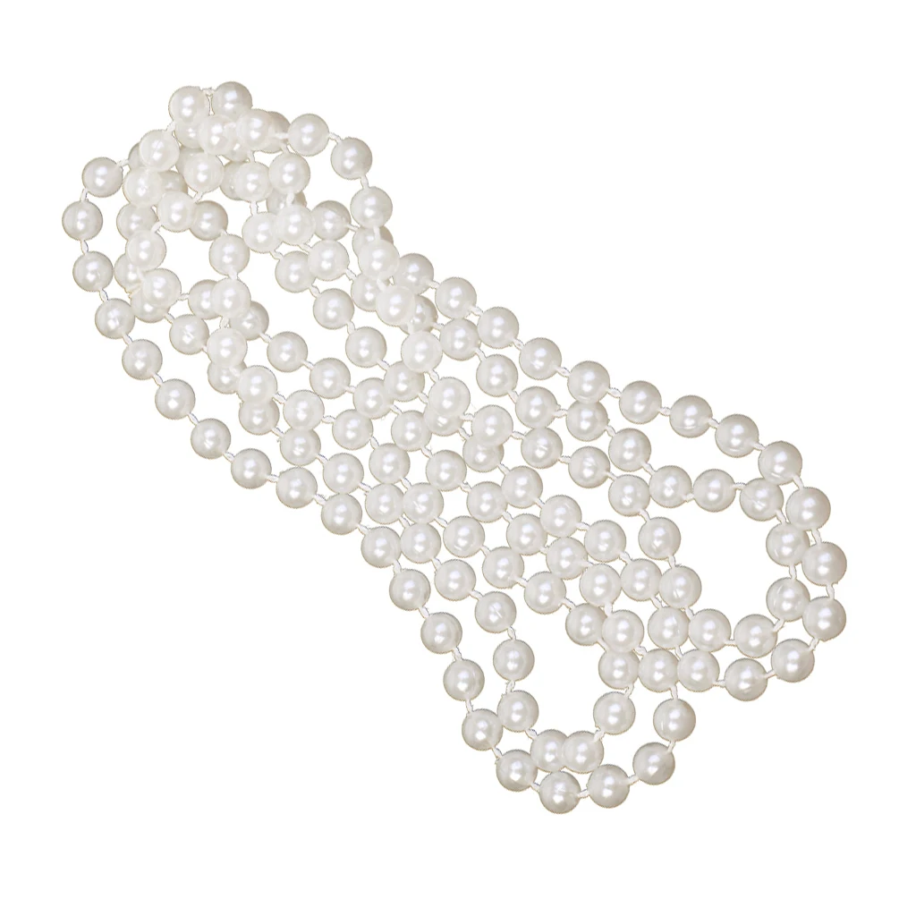 Hot sale White Pearls Long Necklaces Pendants Fashion for Women  Girl Jewelry Prom Wedding Party Dress Up