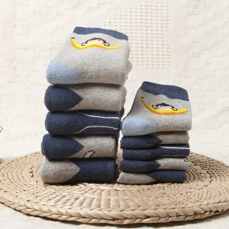 

Autumn And Winter Pure Cotton Children Looped Pile Stockings BOY'S Girls Thick Warm-keeping Socks 100% Cotton Towel Stockings in