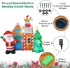6 Ft Christmas Inflatable Santa's House with Christmas Tree & Gingerbread Man LED Blow Up Yard Decorations Christmas Party Toys 3