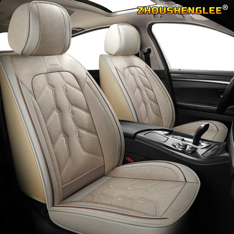 ZHOUSHENGLEE льняные чехлы для сидений автомобиля подходят ford focus 2 bmw e60 chevrolet cruze vw golf mk2