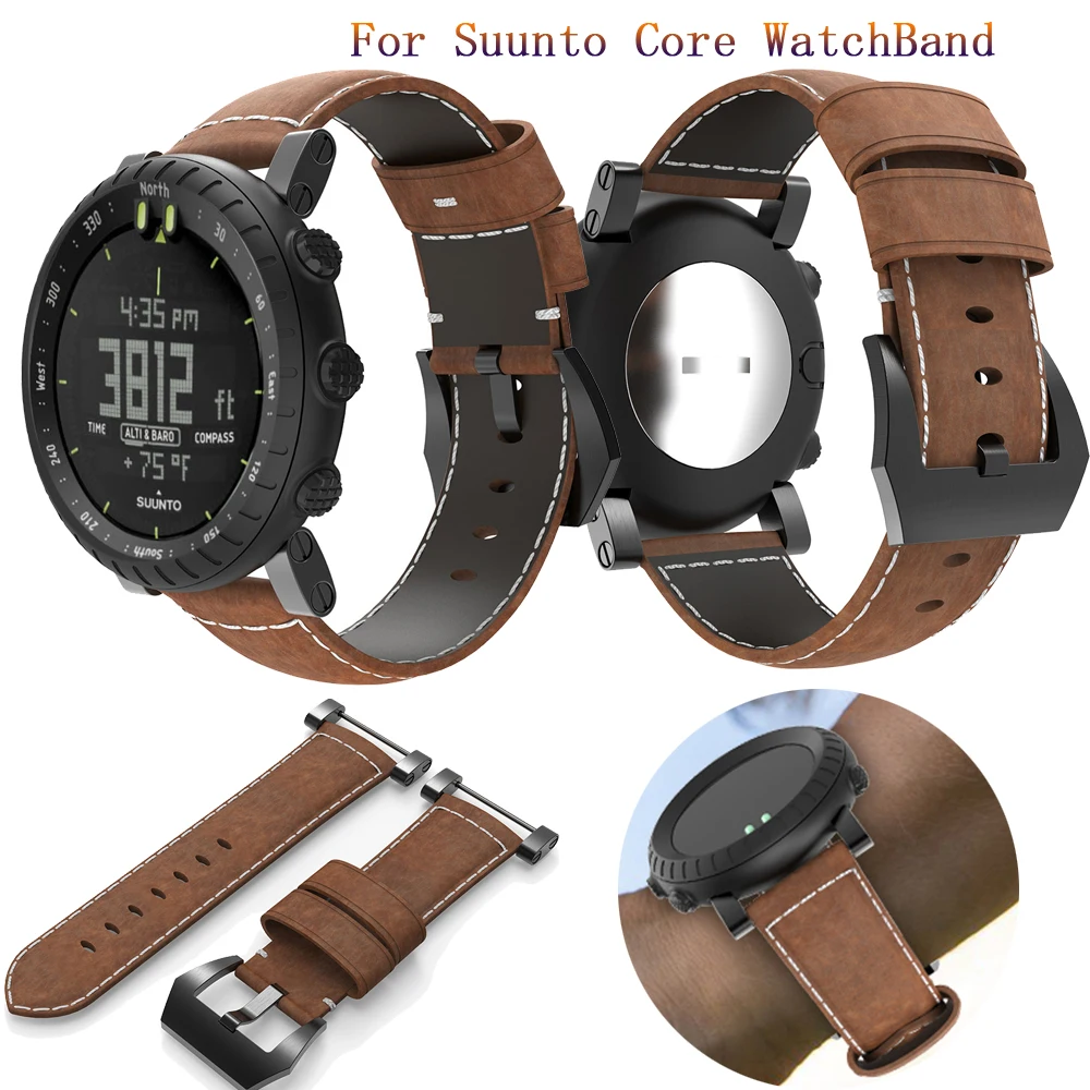 

New luxury Leather For Suunto Core Watch Strap Wristband Replacement Watch Straps for Suunto Core Smart watch Bracelet watchband