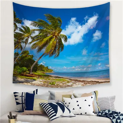 14 landscape Decorative Tapestries Hanging Wall Tapestries Mandala Bohemian Tapestry Landscape Wallpaper Wall Art Shawl Throw - Цвет: 14