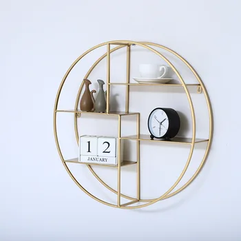 

Shelf Modern Minimalist Home Living Room Wall Hanging Creative Circular Wall Storage Shelf Home Decoration Wall Bedroom Decor