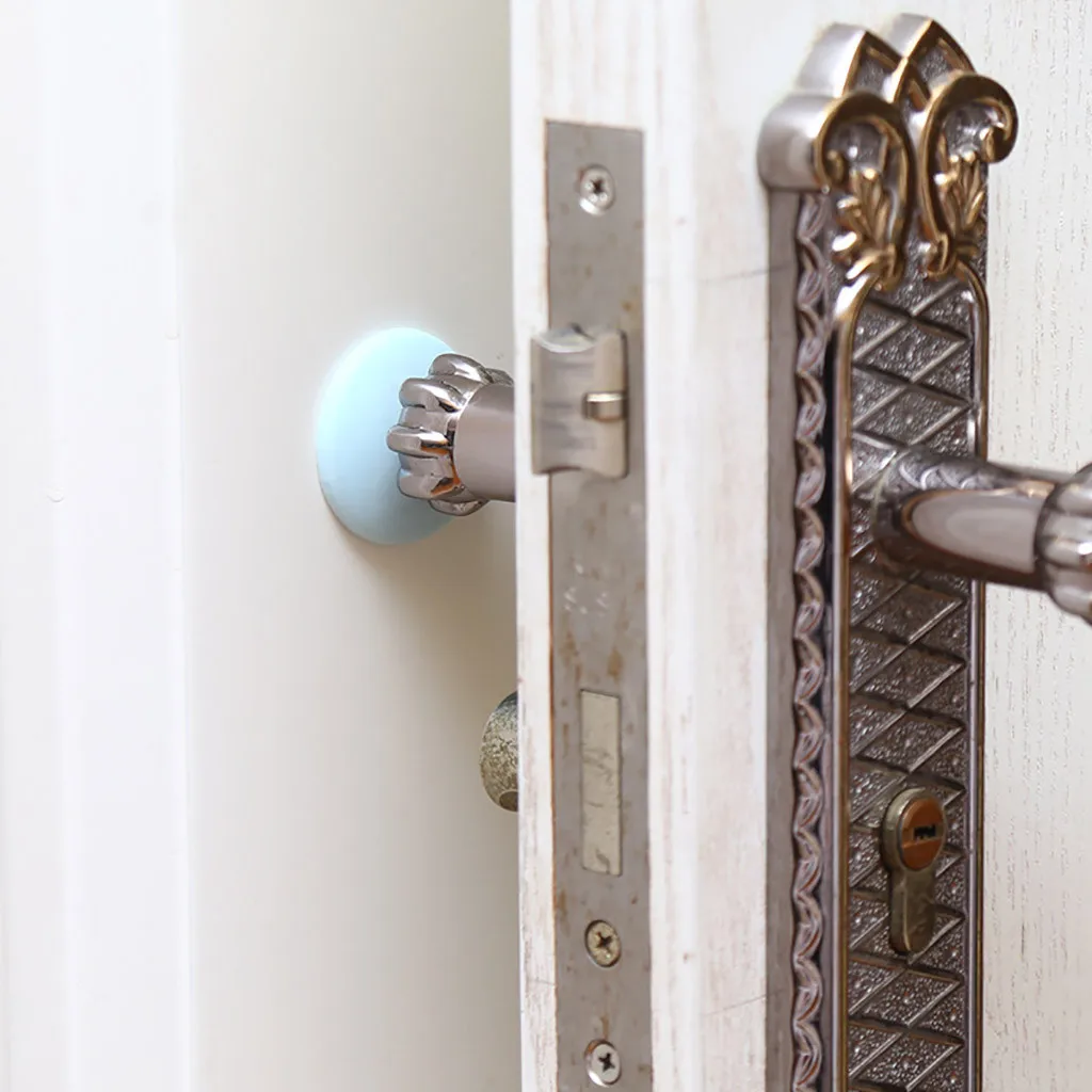 Резиновый домашний дверной протектор для задней стенки дверной ручки Спаситель краш-коврик для двери крепкий гелевый защитный дверной стопор аксессуары для дома