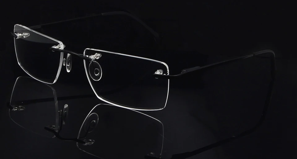 Металлический сплав оправа для очков мужские высококачественные без оправы квадратные оптические Рецептурные очки для близоруких очки бескаркасные мужские и женские