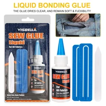 High Quality clean up Secure Stitch Liquid Sewing Solution Kit No Sew Glue Fast Tack No Sew kitchen cleaner Dropship Hot Sale
