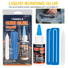 Kit de solução de costura líquida, de alta qualidade, limpeza, ponto seguro, sem cola, ferramenta de costura, limpeza rápida, sem costura venda quente