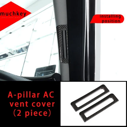 ac vent cover Для Jaguar XF XFL углеродное волокно A-столб AC vent Крышка литья отделка 2 шт - Цвет: ac vent cover
