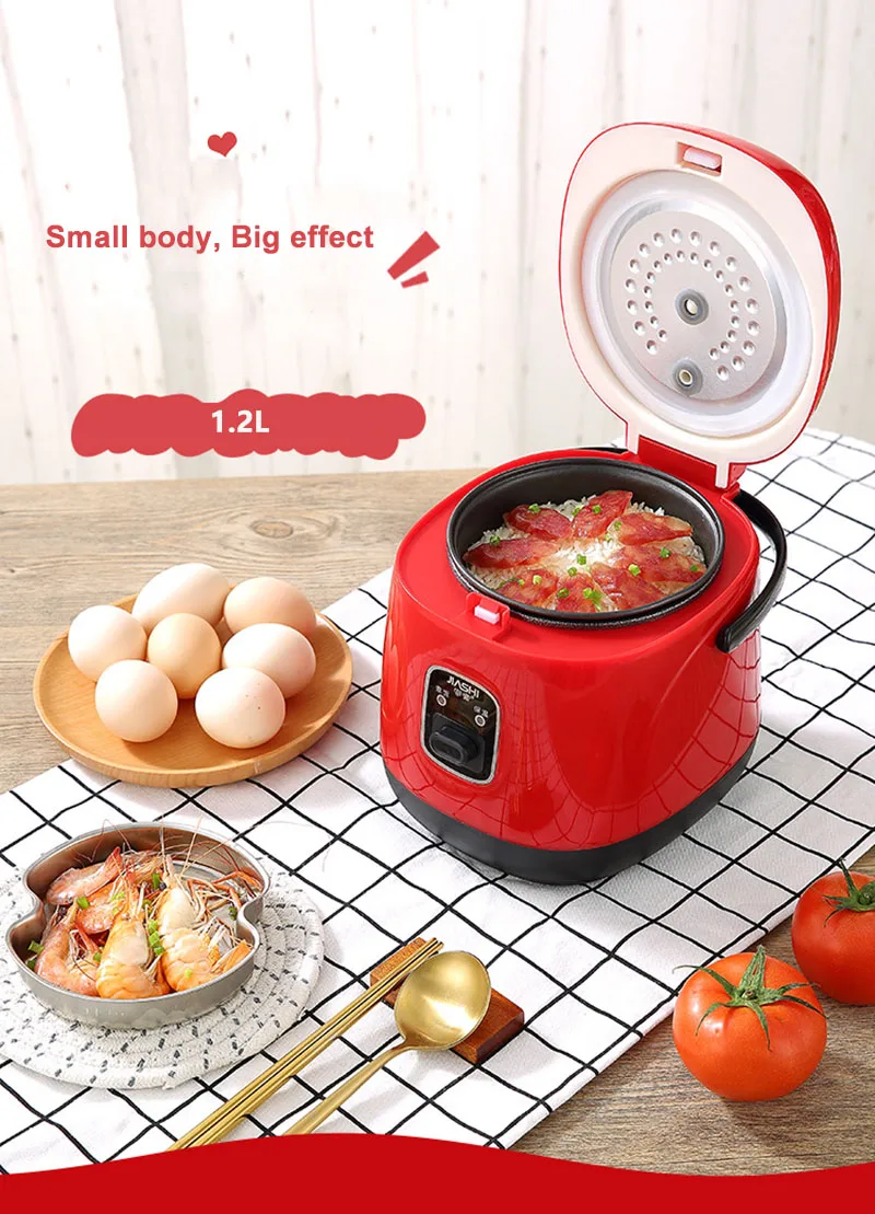 Kbxstart 1.2L мини-рисоварка для дома, для студентов, 1-2 человек, рисоварка, Паровая, духлая, суп, универсальная, 220 В