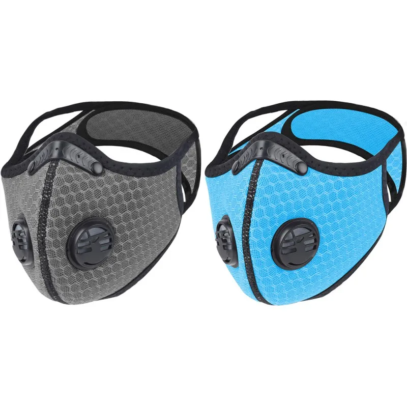 

PM2.5 Activated Carbon Dust Mask With Filter Exhaust Pipe Gas Hypoallergenic Sports Mask Fitness Running Motorcycle Riding Mask