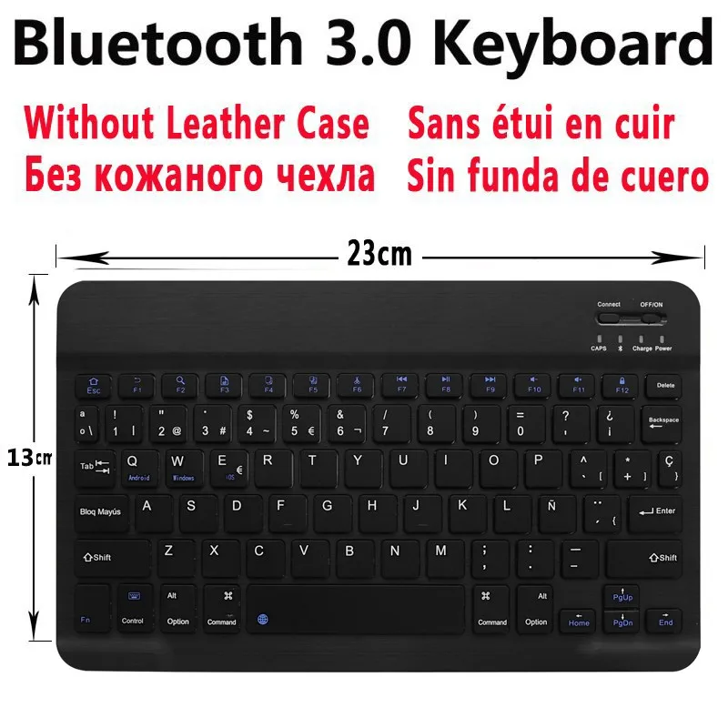Отсоединяемый чехол с клавиатурой для samsung Galaxy Tab A 10,1 SM-T510 SM-T515 T510 T515 Планшет тонкий кожаный чехол Bluetooth клавиатура - Цвет: Only Spanishkeyboard