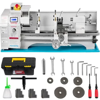 

1100W Mini Metal Lathe Machine Variable Speed Design Milling Digital Display Lathe