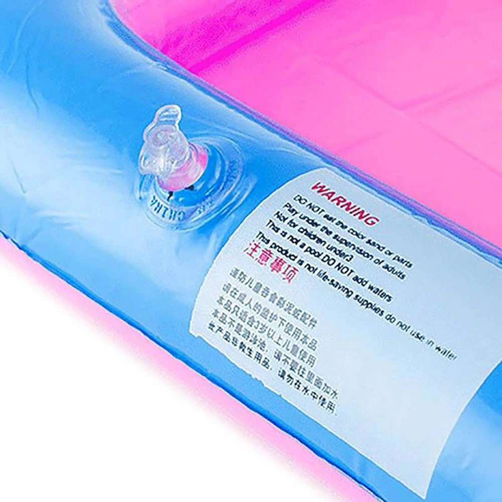 Funny Kids Sand Tray Square Inflatable Elevated Large Sandbox PVC Tray Castle Stacking Play Toys For Children  60cm x 45cm 6