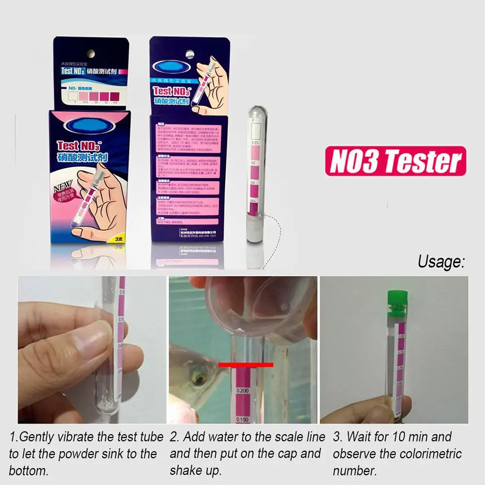 Aquarium Fish Tank PH NO2 NO3 Nitrite Nitrate Chlorine Water Quality Tester Kit Aquarium Water Quality Tester