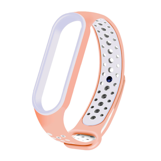 Strap for Xiaomi Mi Band 5 6 4 3 Porous Anti-Sweat Double Color Bracelet Sport Breathable Strap Replacement Wrist Strap
