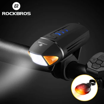 

ROCKBROS Bicycle Light USB Rechargeable 350 Lumens LED Bike Light Headlight Cycling Wireless Turn Signals Bike Lamp Flashlight