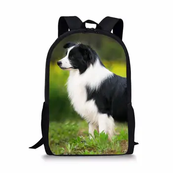 

Cute Dogs Schoolbag for Girls Bagpack Border Collie for Boys New Customized School Backpack for Kids Dropshipping Kinderrucksack
