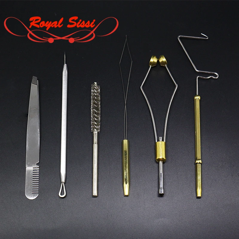 New collected silver grade small fly tying tools bobbin thread holders hackle pliers dubbing brush&ampcurved tip bodkin | Спорт и