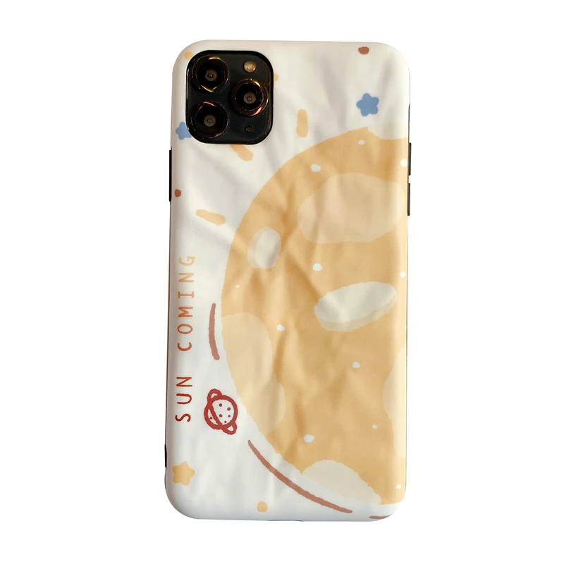 Милый чехол для телефона с текстурой звездного неба для iphone 11, 11Pro Max X 7, 8 Plus, XR, XS Max, задняя крышка, карамельный цвет, чехол s Coque - Цвет: Черный
