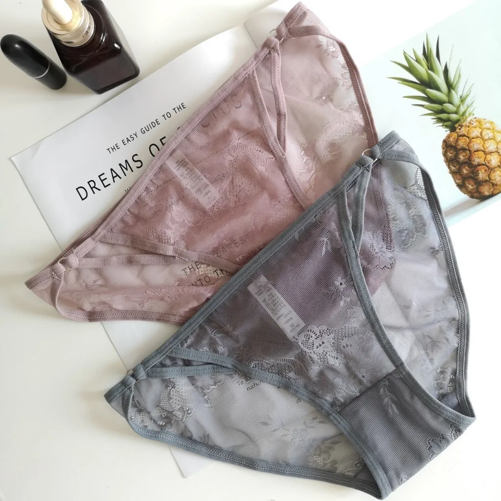 

SP&CITY European Simple Seamless Panties Floral Embroidery Women Briefs Hollowed Transparent Underwear Sexy Lingerie Panty Thong