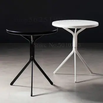

Nordic style simple casual cafe table tea snack bar wrought iron round table creative business negotiation table