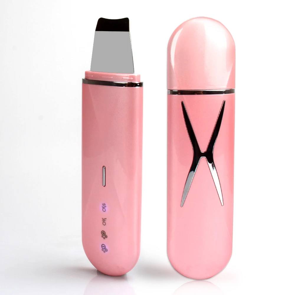 

Face Scrubber Ultrasonic Galvanic Ion +/- Skin Scrubber Peeling Shovel Face Lifting Facial Pore Cleaner Blackhead Remover