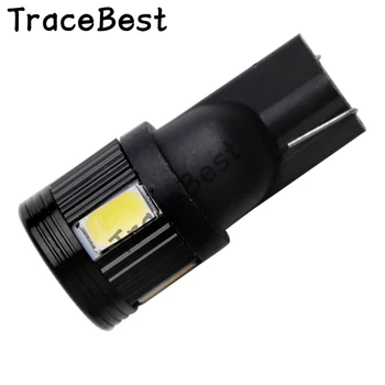 

4Pieces White 12V DC T10 W5W 194 6LED 5630 Clearance Lights Car Light Lamp Bulb White/Blue/Red/Amber/Green/Purple