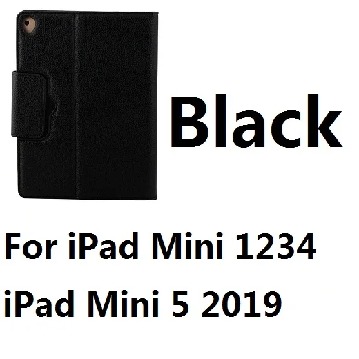 Магнитный съемный кожаный чехол-подставка с клавиатурой Bluetooth для iPad Mini 12345 iPad 9,7 Pro 10,5 11 Air 10,5 iPad 10,2 - Цвет: for mini 12345 black