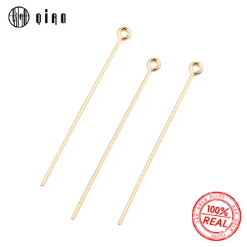 

A pair 25.4mm 38.1mm 50.8mm 14K gold filled eye head pins&needles For Earrings Making DIY Jewelry Findings Accessories 6 sizes