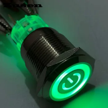 

19mm Power symbol illuminated car engine push start button(ZS19F-11EP/G/12V/N)