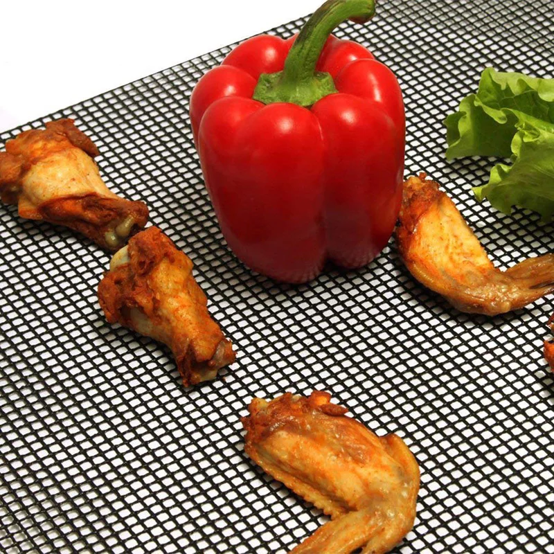 BBQ Grill Mat Reusable Kitchen Cooking Mesh Grill Mat Non-stick Teflon Grilling Mesh Mat Barbecue Liner Outdoor BBQ Accessories (2)