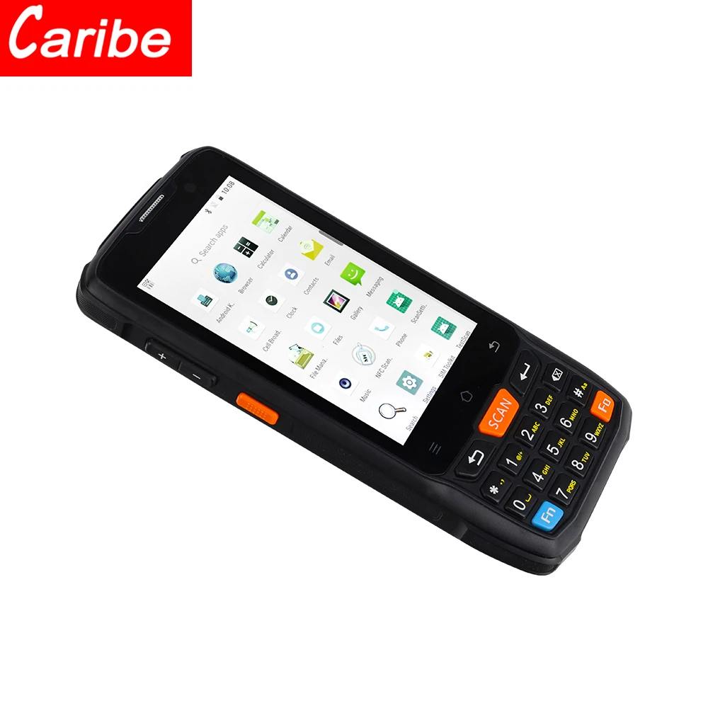 Caribe PL-40L Large Screen 1D Bluetooth Android Barcode Scanner PDA Wireless Tablet Scanner Android 8.1