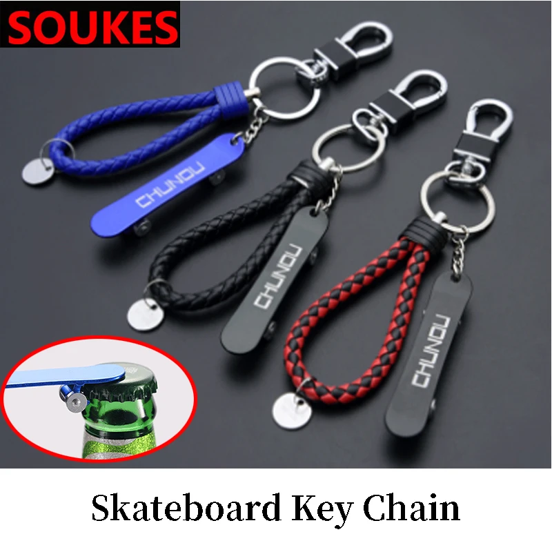 

Bottle opener Skateboard Car Biker Scooter keychain For Hyundai I30 IX35 IX25 Suzuki Lifan X60 X50 Renault Mitsubishi ASX