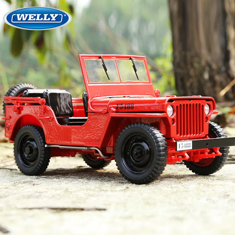 

welly 1:18 Jeep Willis alloy car model simulation car decoration collection gift toy Die casting model boy toy