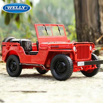 

welly 1:18 Jeep Willis alloy car model simulation car decoration collection gift toy Die casting model boy toy