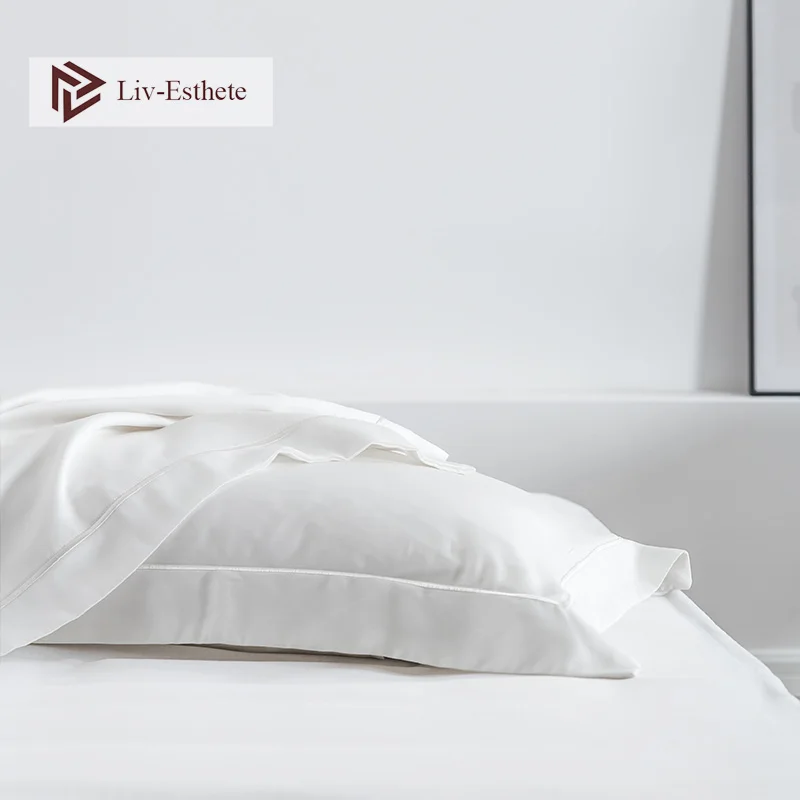 Liv-Esthete Noble White 100% натуральный 25 Momme Шелковый чехол для подушки шелковистый