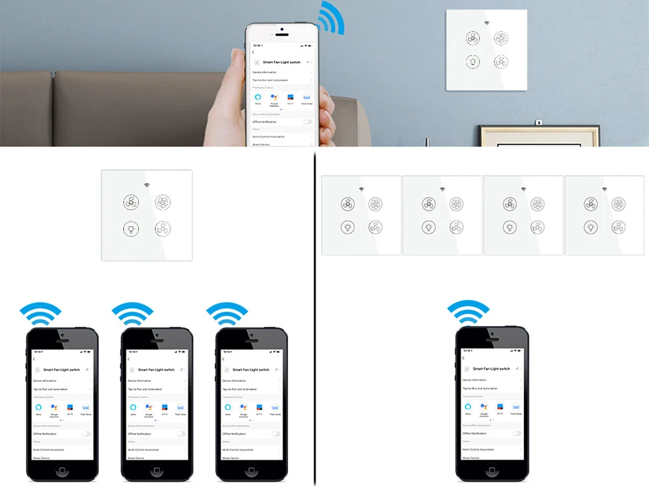 interruptores e acessórios para interruptores