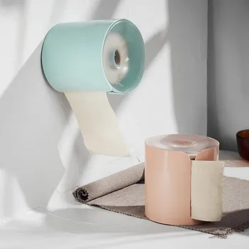 

Bathroom Toilet Paper Holder Free Punched Roll Paper Tray Waterproof Wall Mounted Suction Cup Rack Bathroom Tissue Box A