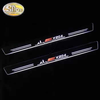

Acrylic Moving LED Welcome Pedal Car Scuff Plate Pedal Door Sill Pathway Light For Mercedes Benz C180 C200 C300 W204 Coupe