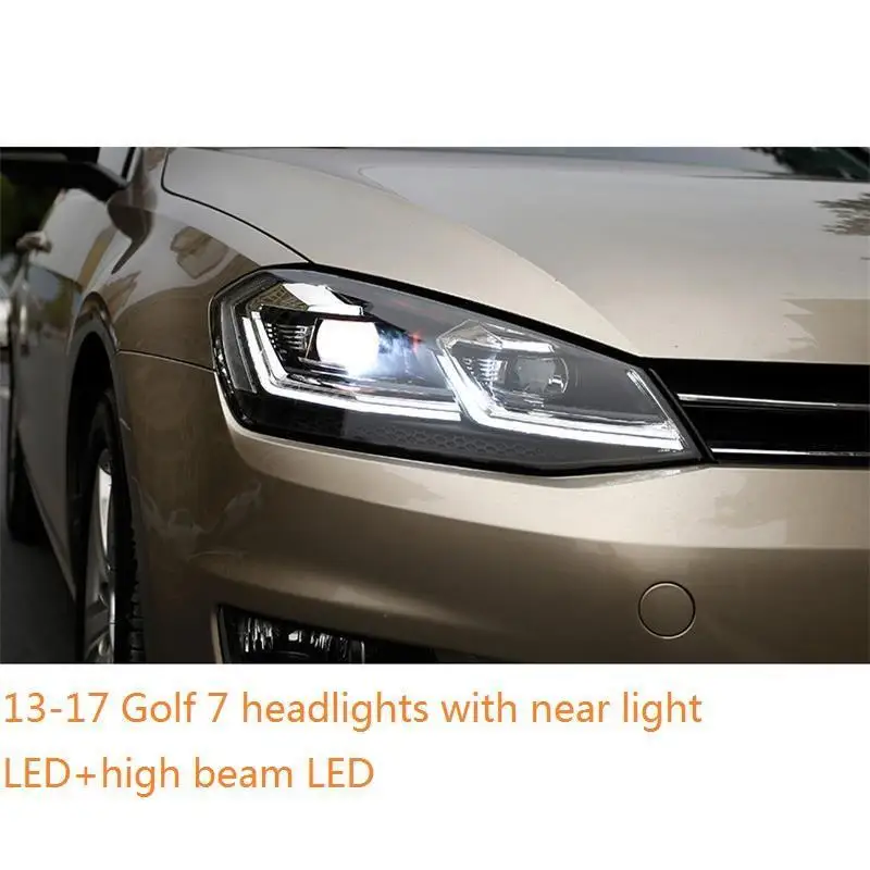 MODEL R Drl Automovil Запчасти для укладки Neblineros Led Para Автомобильные фары Задние Автомобильные фары в сборе 14 15 16 17 для Volkswagen Golf 7 - Цвет: MODEL R