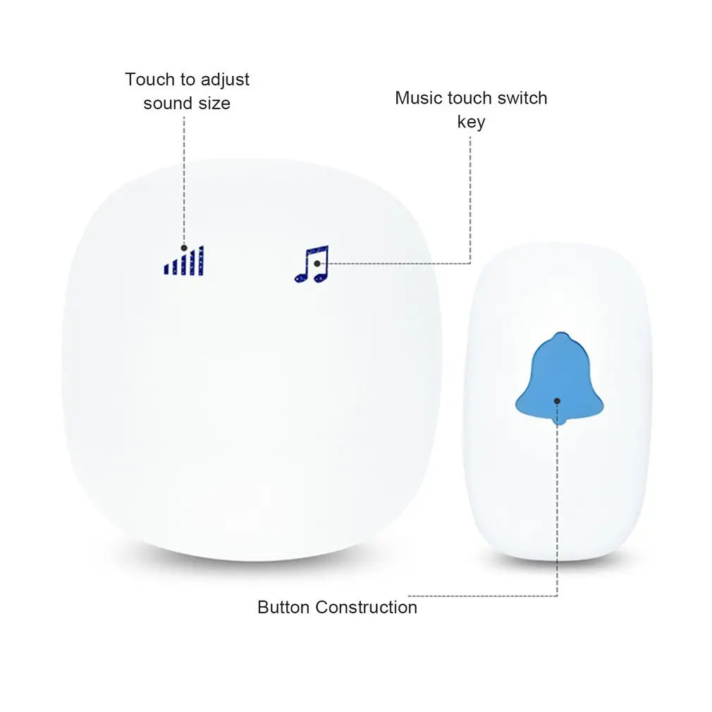 Беспроводной дистанционный дверной звонок Цифровой обмен дверной звонок беспроводной дверной звонок безопасность Добро пожаловать США