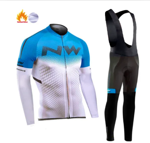 Pro Team NW Зимняя Теплая Флисовая велосипедная одежда для мужчин Northwave Джерси костюм для прогулок верховой езды на велосипеде MTB Одежда комбинезон комплект