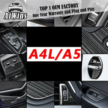 

Car styling For Audi new A4L A5 Black suit 17-19 interior modification and upgrading special center control gear shift trim
