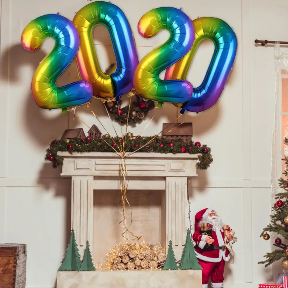Большой 40 дюймов версия цифровой набор алюминиевый шар для Hoem новогодние вечерние украшения Воздушные шары поставки