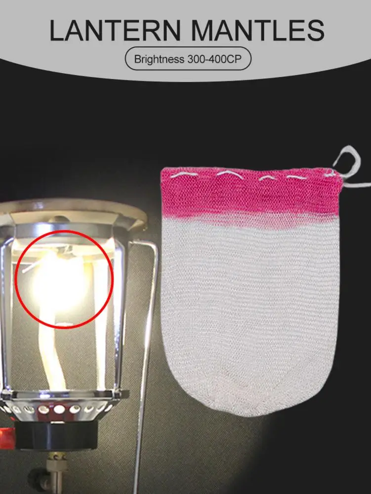 

10PCS Gas Lantern Light Mantles Propane Gauze Mesh Lantern Mantles Outdoor Camping Natural Light Cover Tools Mantle 2 Sizes